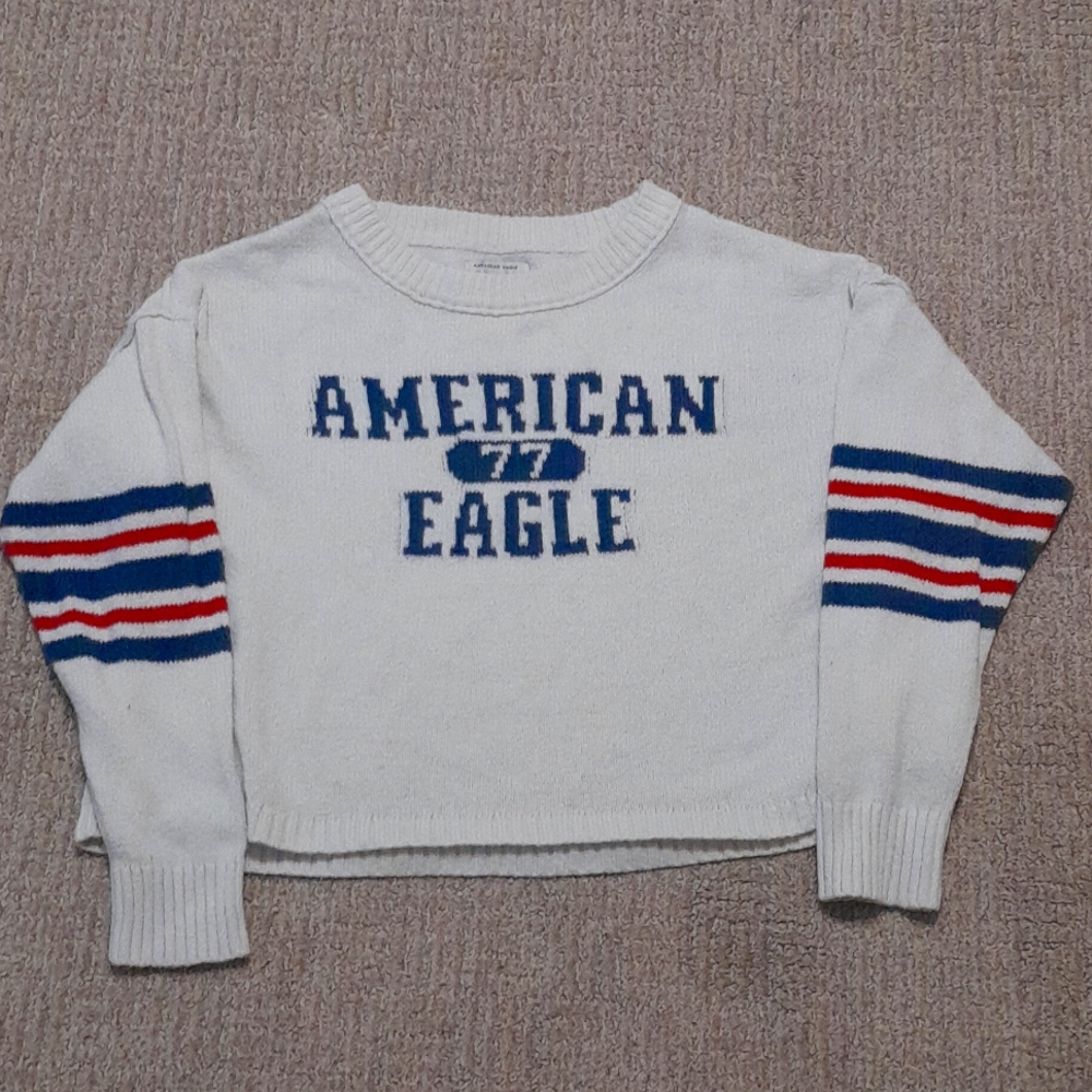 Americal eagle cropped knit sweater